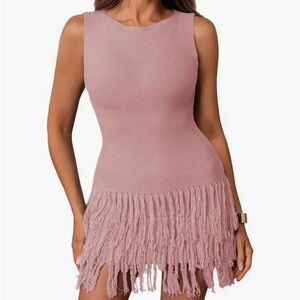 Amazon knit fringe dress